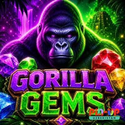 Lobby o‘yini «Gorilla Gems» — banner ko‘rinishi